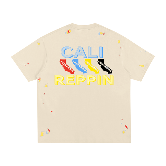 "California"-Paint Splatter T-Shirt