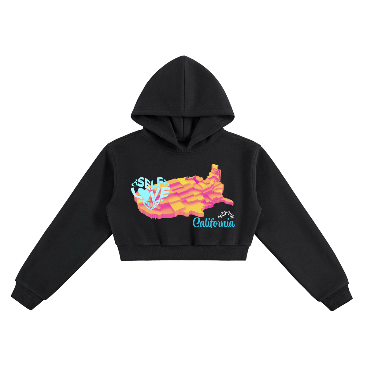 SelfLoveCalifornia-Essential Cropped Hoodie