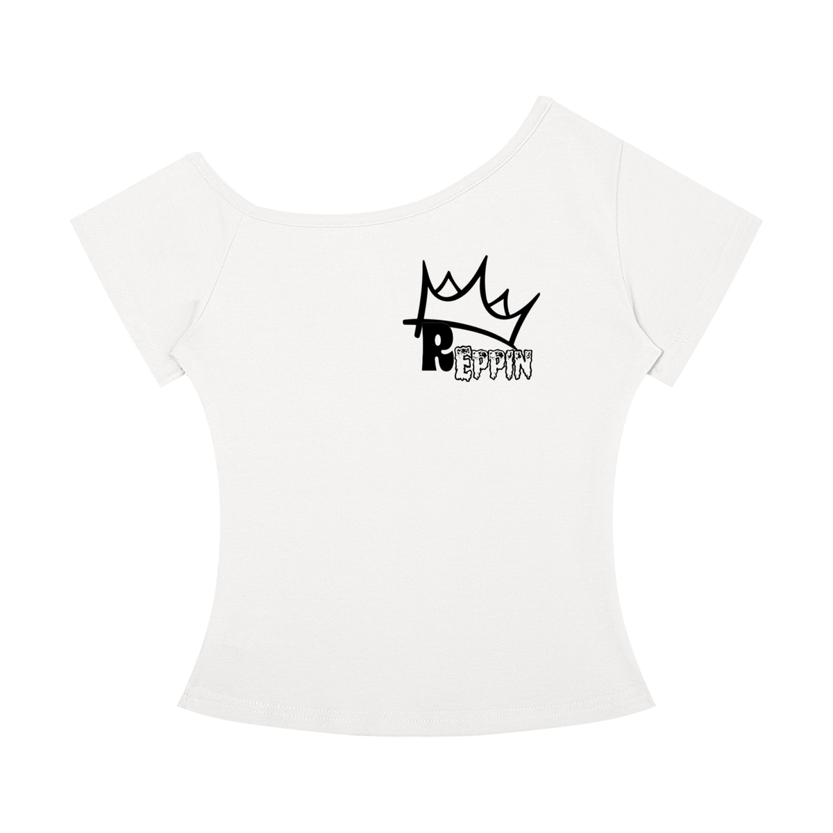 GeorgiaReppin-Women’s Off-the-Shoulder T-Shirt