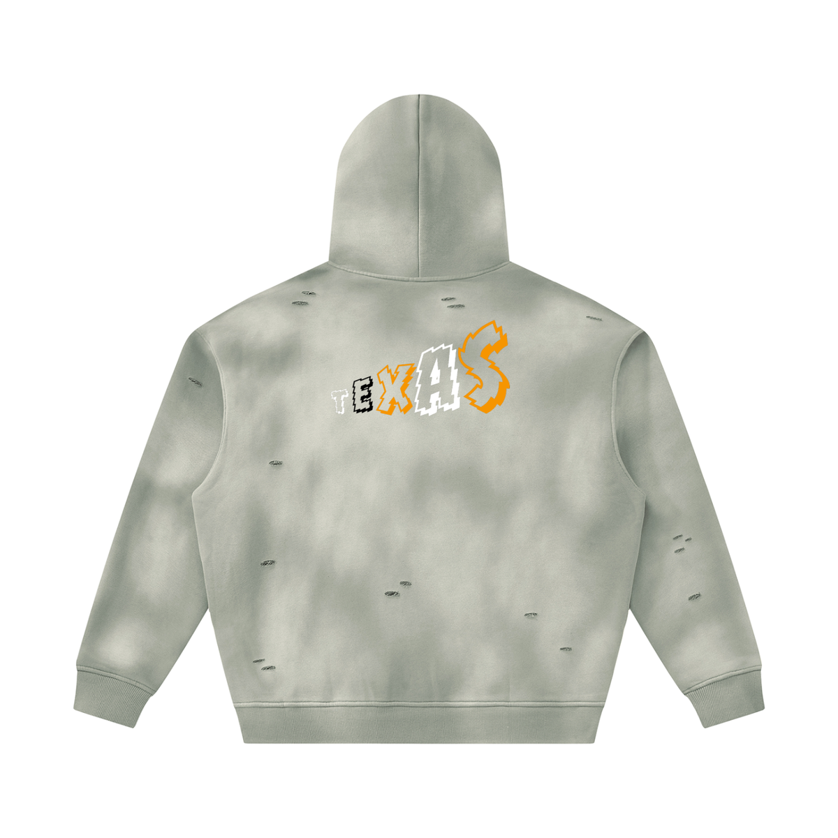MultiColorsTexas-Unisex Sunfade Frayed Fleece Hoodie