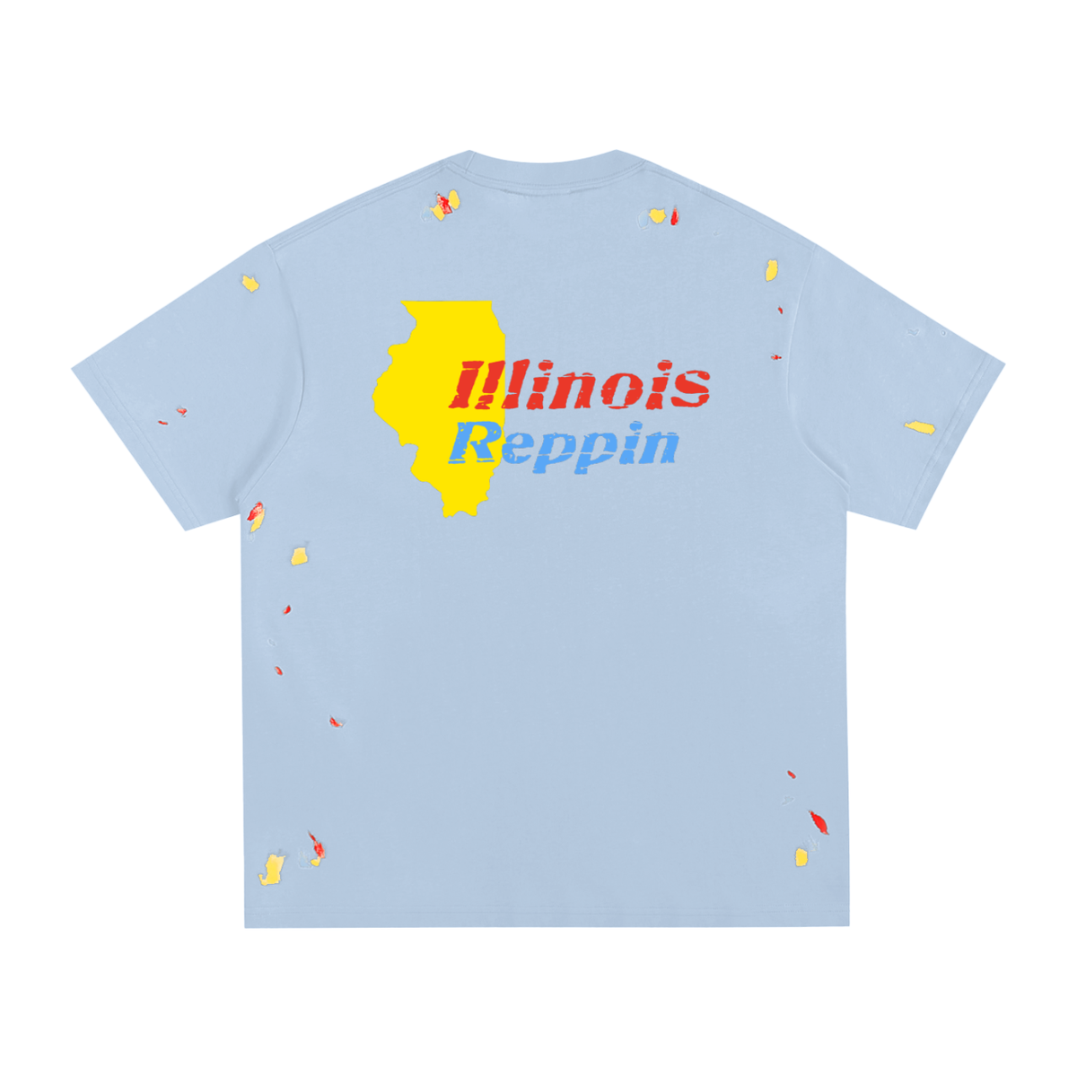 "Illinois"-Paint Splatter T-Shirt