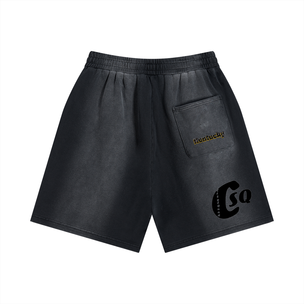 Kentucky-Sun Fade Distressed Shorts