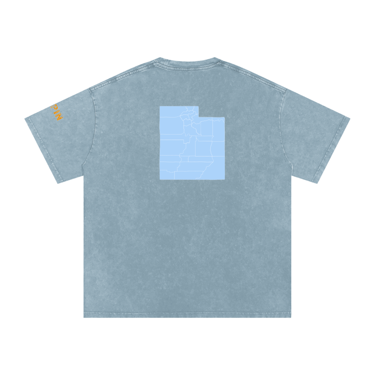 UtahReppinLicensePlate-Snow Washed Oversized Cotton T-Shirt