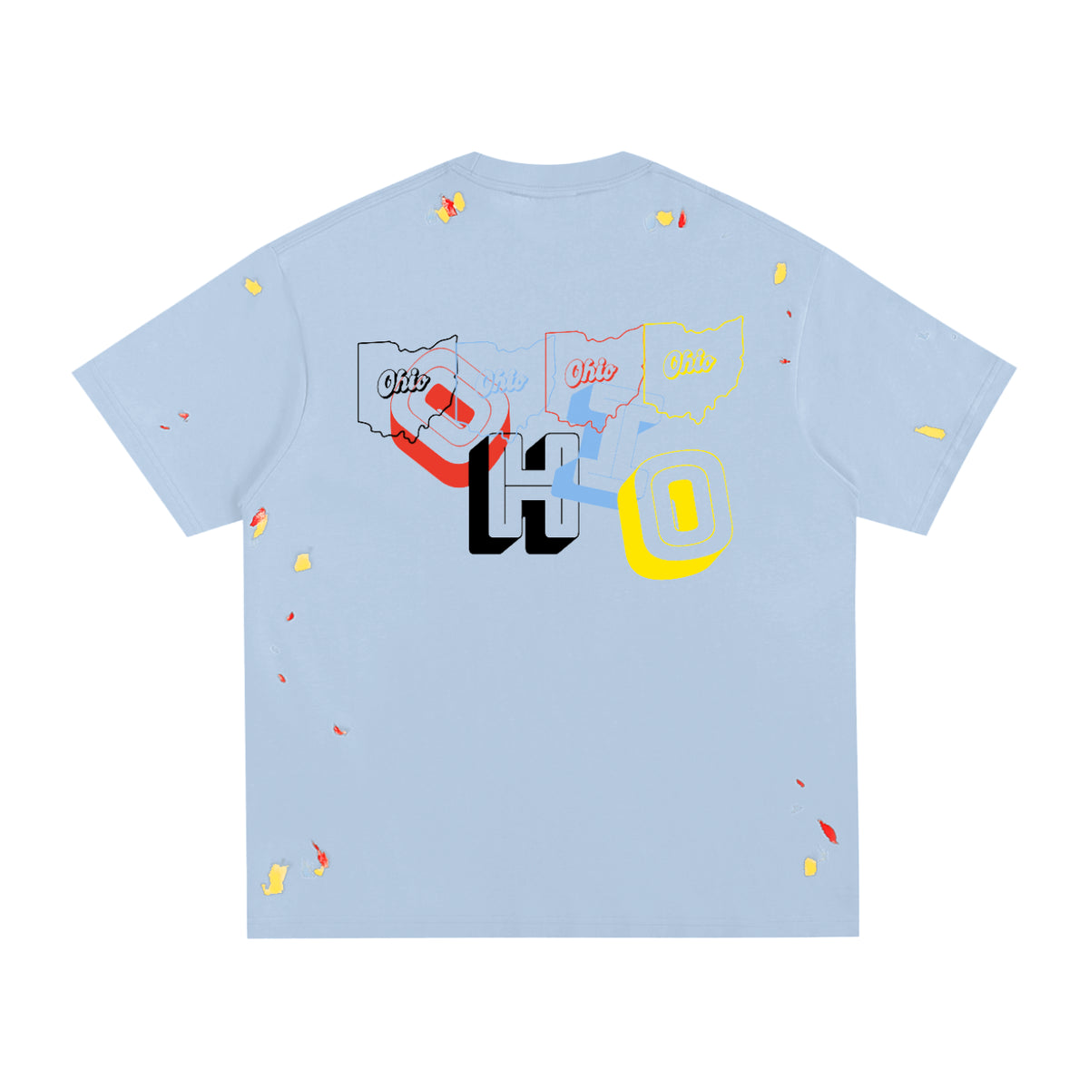 "Ohio"-Paint Splatter T-Shirt