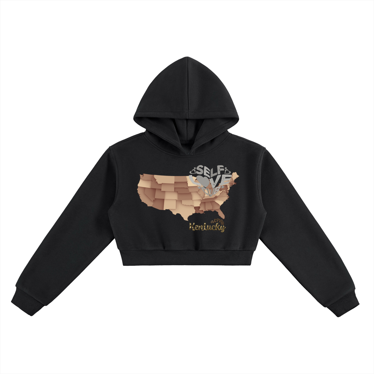 SelfLoveKentucky-Essential Cropped Hoodie