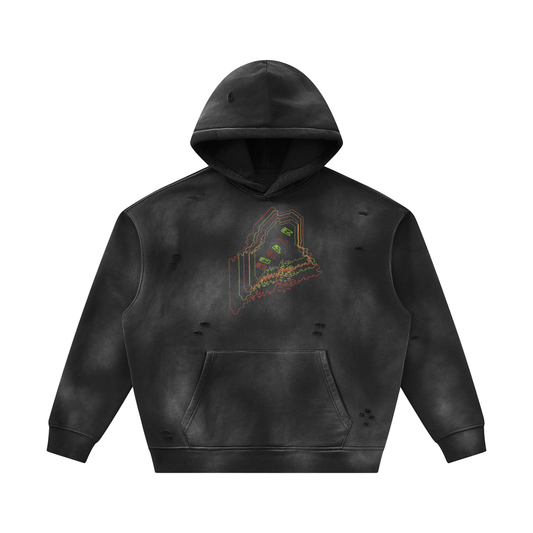 MultiColorsMaine-Unisex Sunfade Frayed Fleece Hoodie