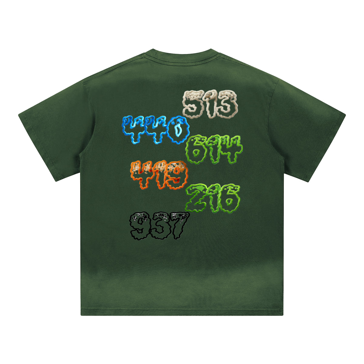 Ohio area codes-Petite Crew Neck Sunfade Edge T-Shirt