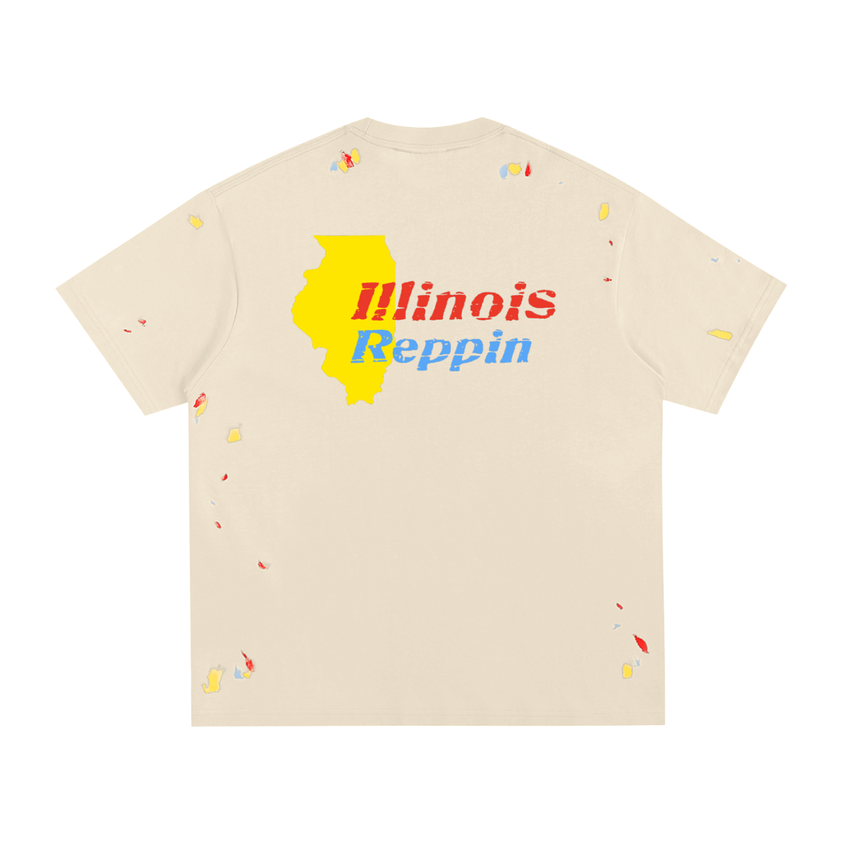 "Illinois"-Paint Splatter T-Shirt