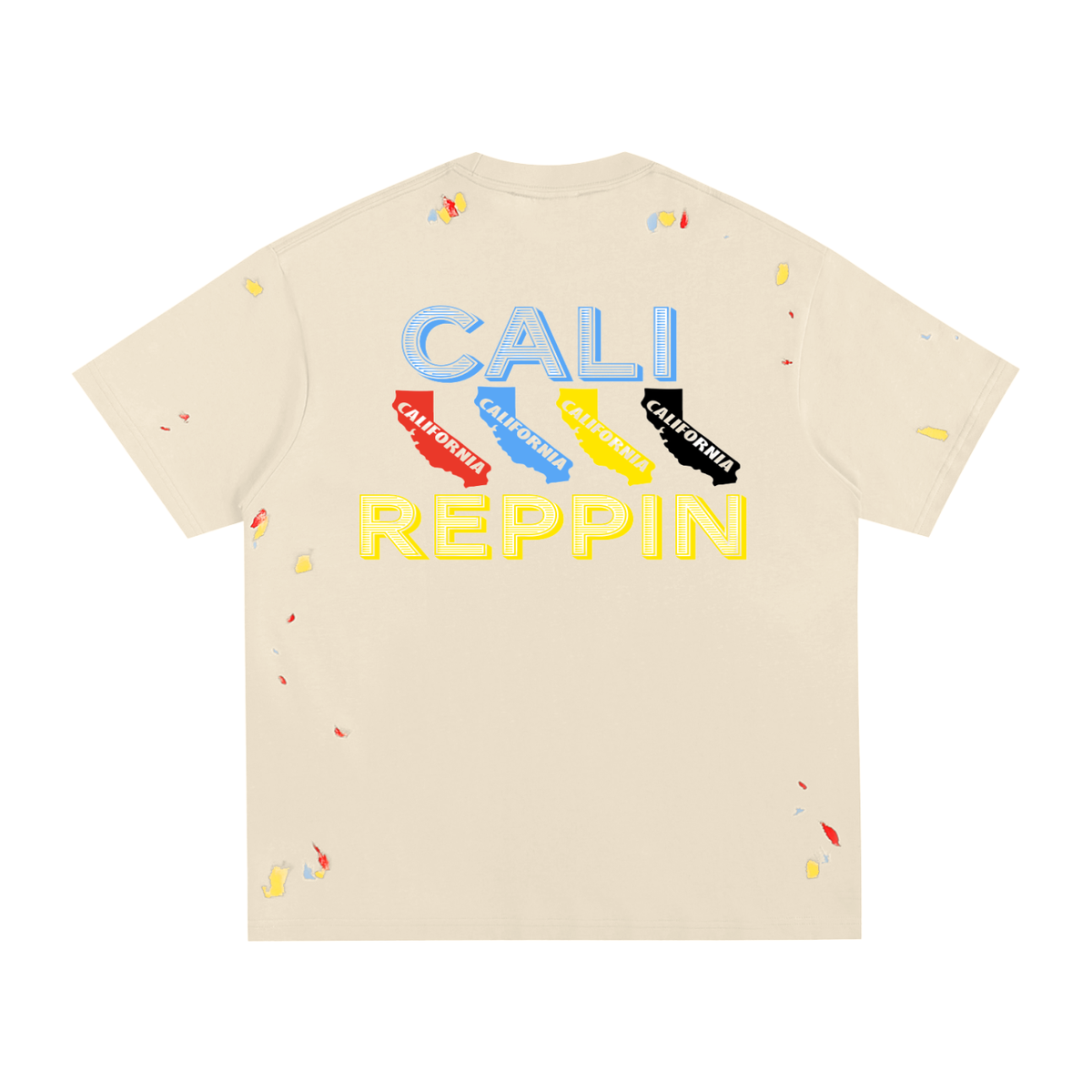 "California"-Paint Splatter T-Shirt
