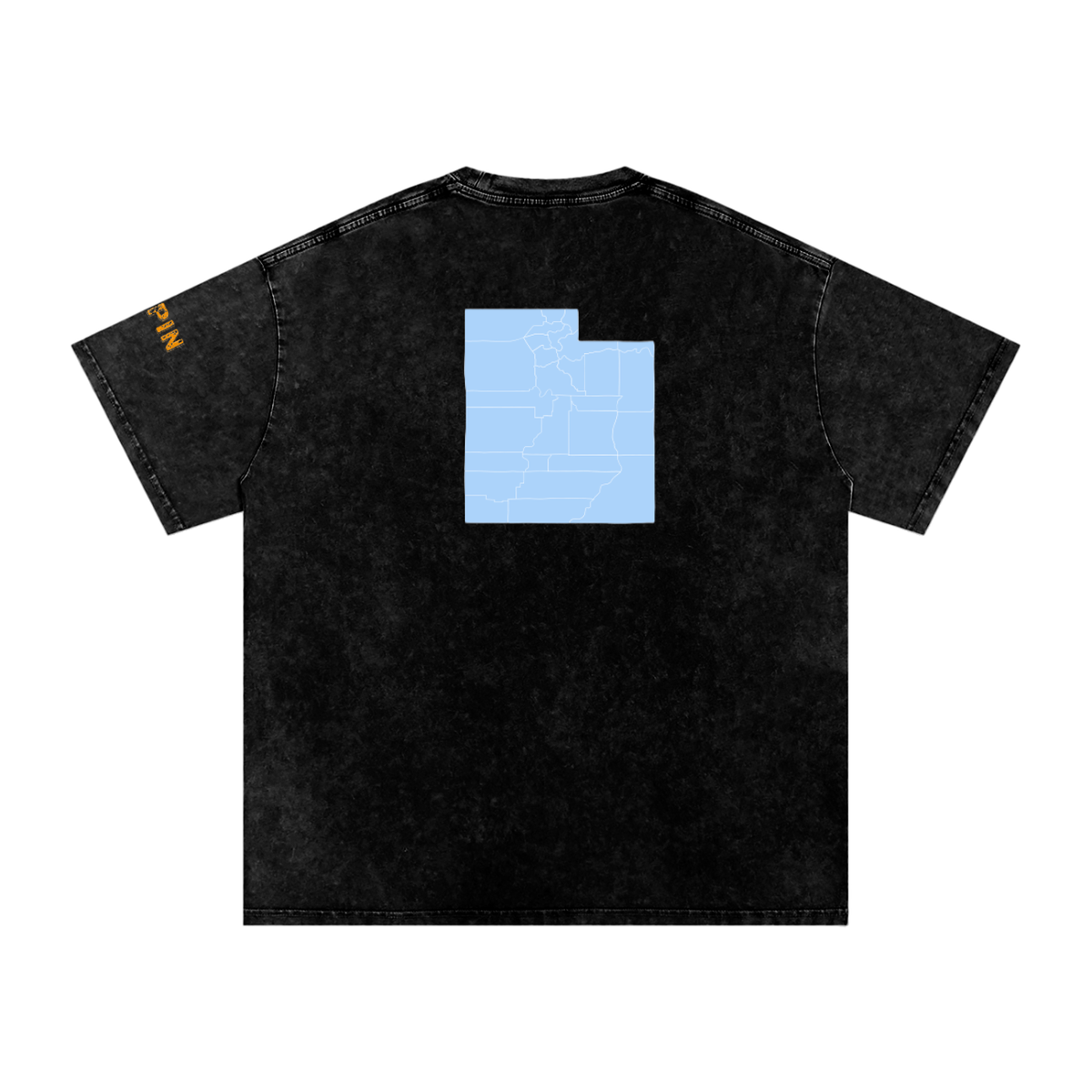 UtahReppinLicensePlate-Snow Washed Oversized Cotton T-Shirt
