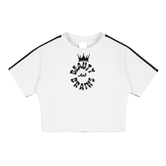 Beauty and Brains Queen-Taped Cooling Performance Crop Top