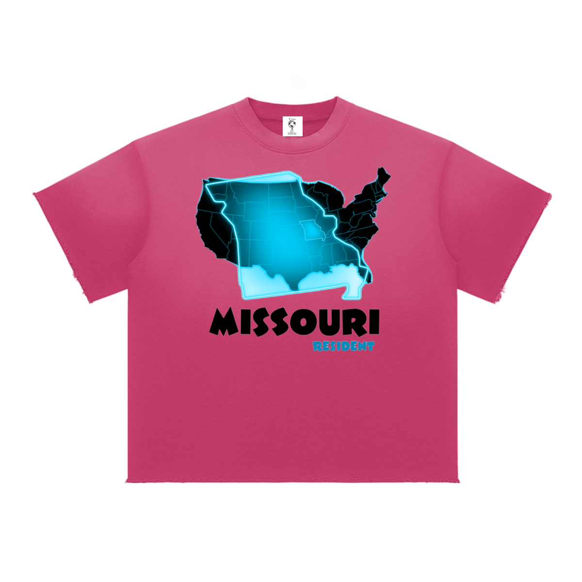 MissouriResidentMens-Sun Fade Raw Edge T-Shirt