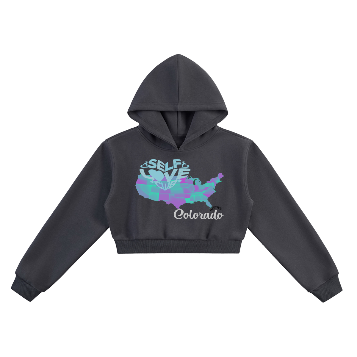 SelfLoveColorado-Essential Cropped Hoodie