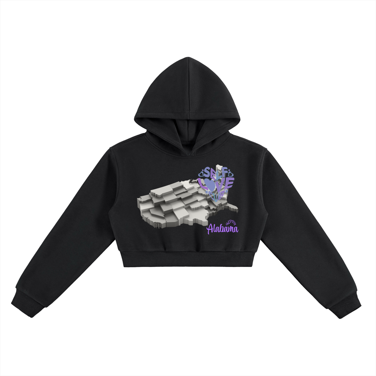 SelfLoveAlabama-Essential Cropped Hoodie