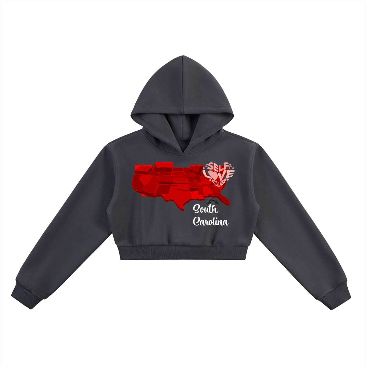 SelfLoveSouthCarolina-Essential Cropped Hoodie