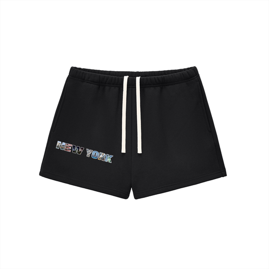 NewYorkWomen-Essential Fleece Drawstring Sweatshorts