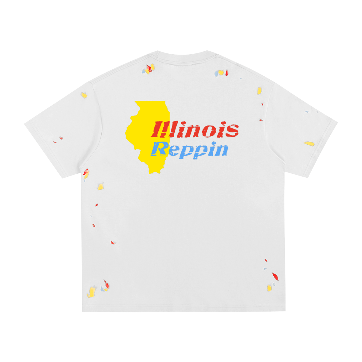 "Illinois"-Paint Splatter T-Shirt