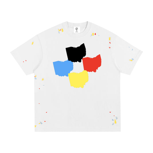 "Ohio"-Paint Splatter T-Shirt