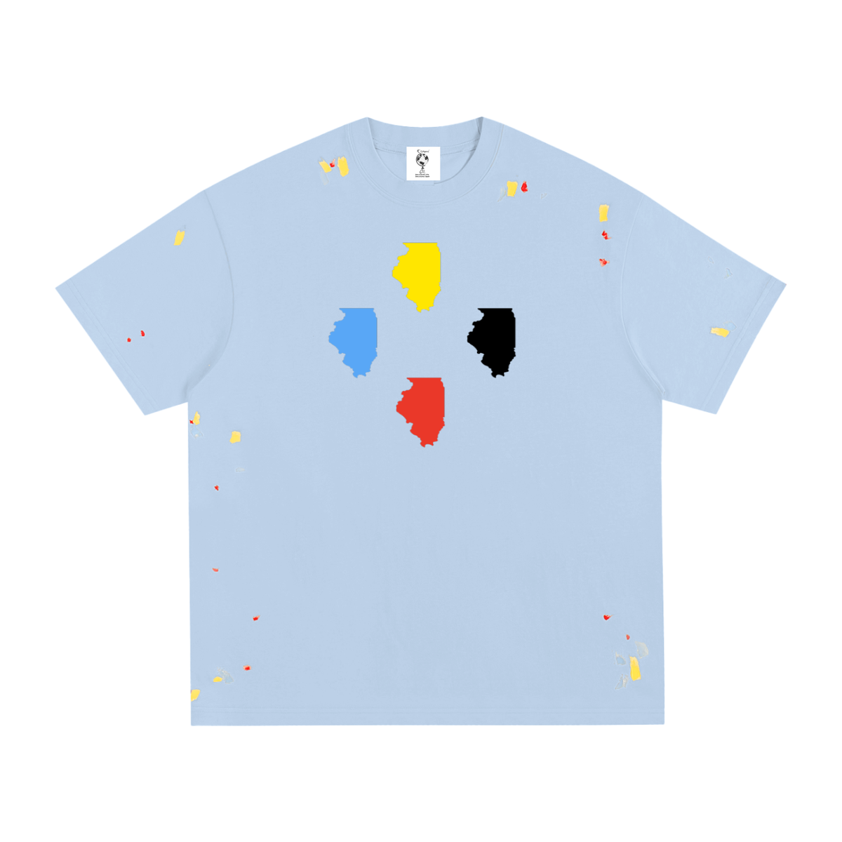 "Illinois"-Paint Splatter T-Shirt