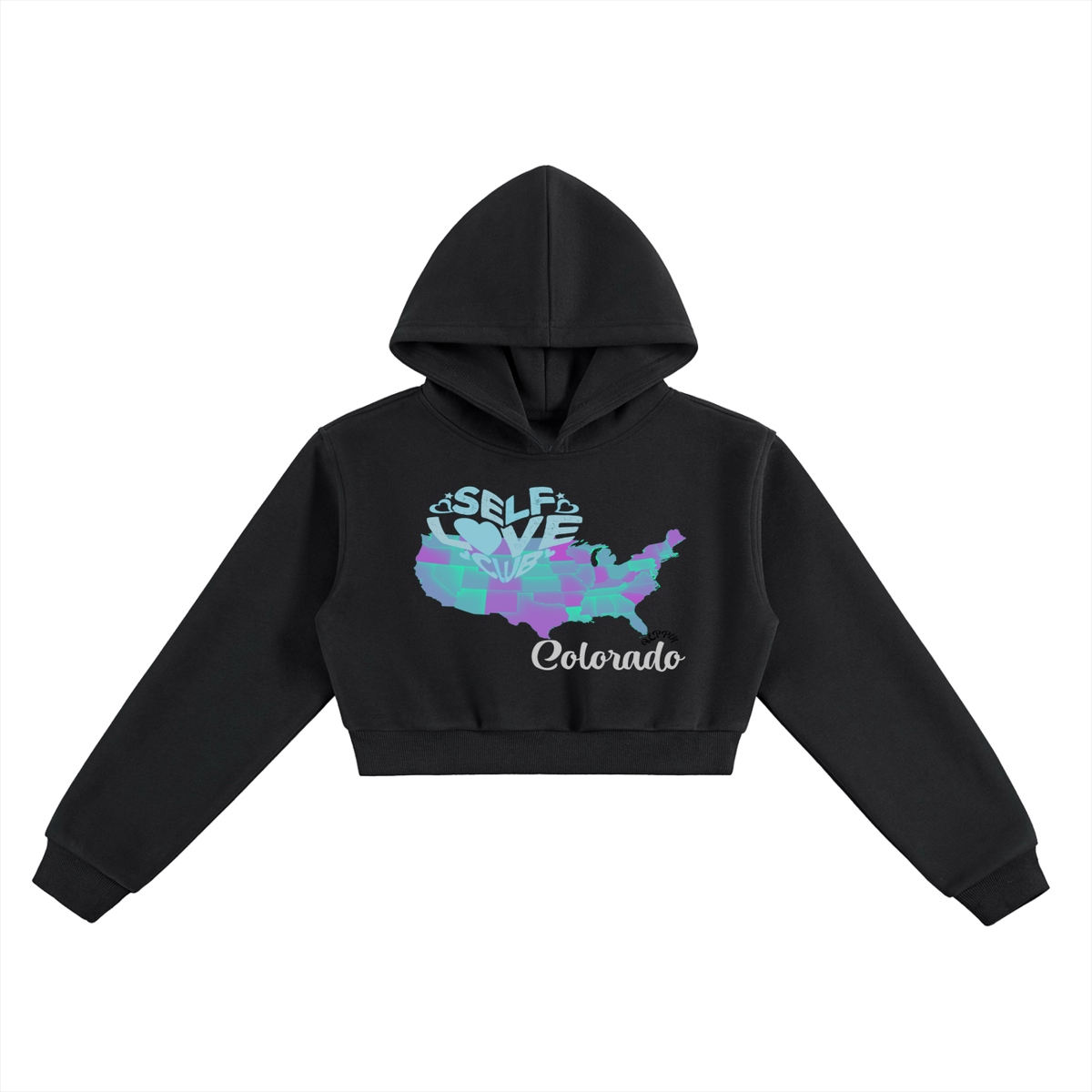 SelfLoveColorado-Essential Cropped Hoodie