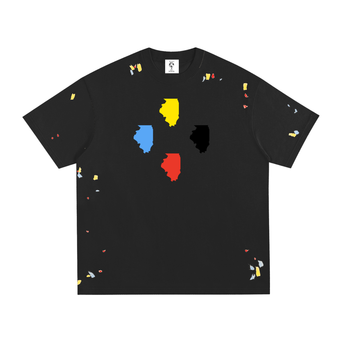 "Illinois"-Paint Splatter T-Shirt