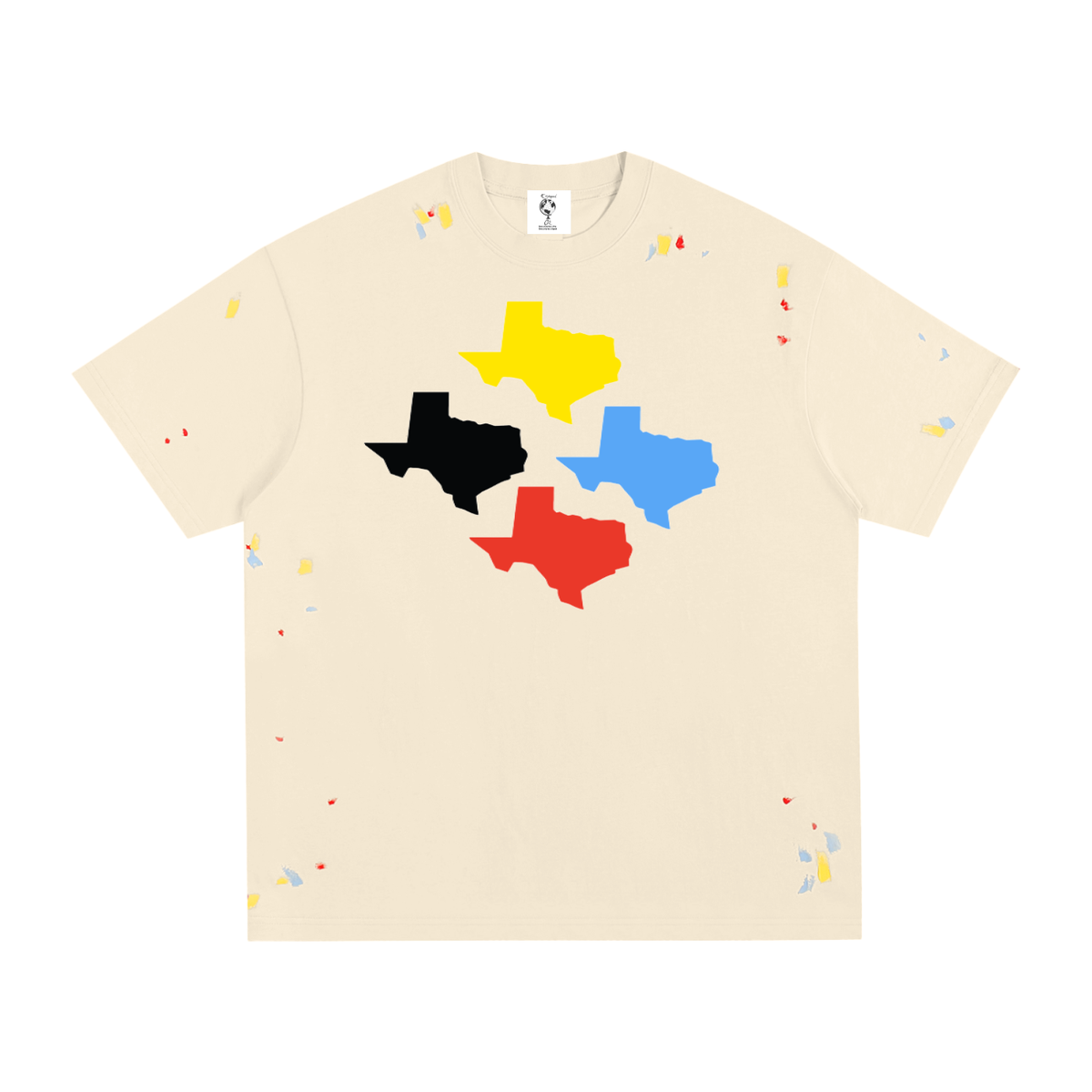 "Texas"-Paint Splatter T-Shirt