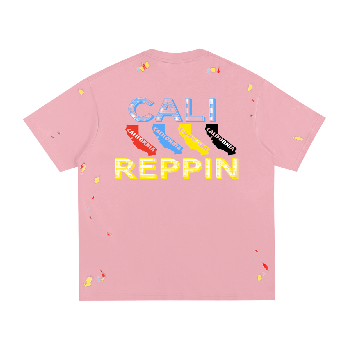 "California"-Paint Splatter T-Shirt