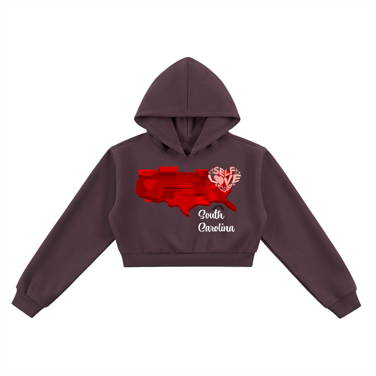 SelfLoveSouthCarolina-Essential Cropped Hoodie