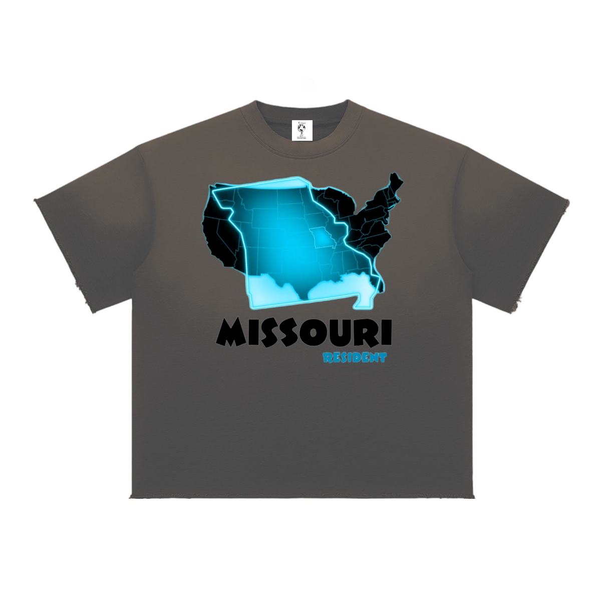 MissouriResidentMens-Sun Fade Raw Edge T-Shirt