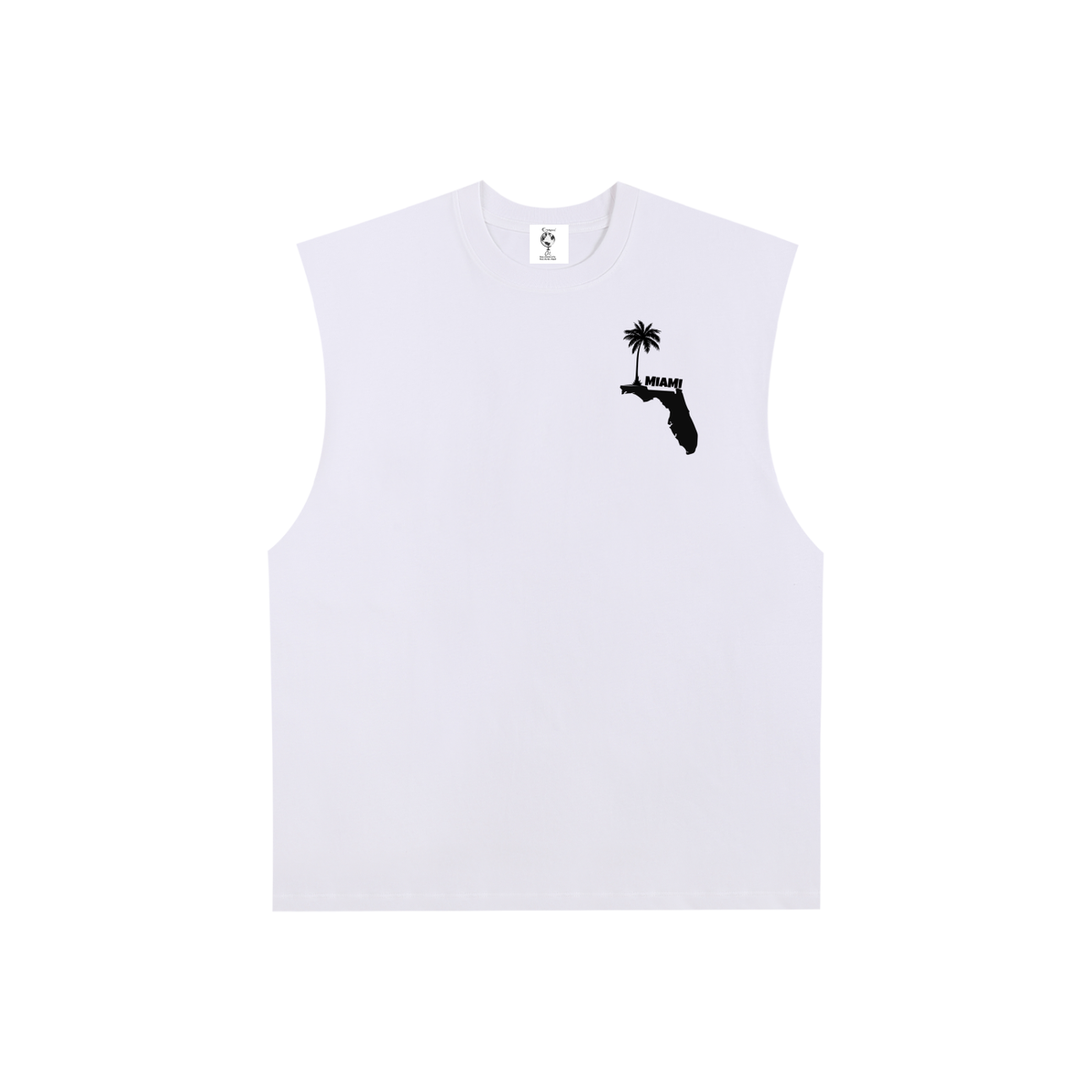 Reppin MIA 305-Raw Edge Cotton Tank Top
