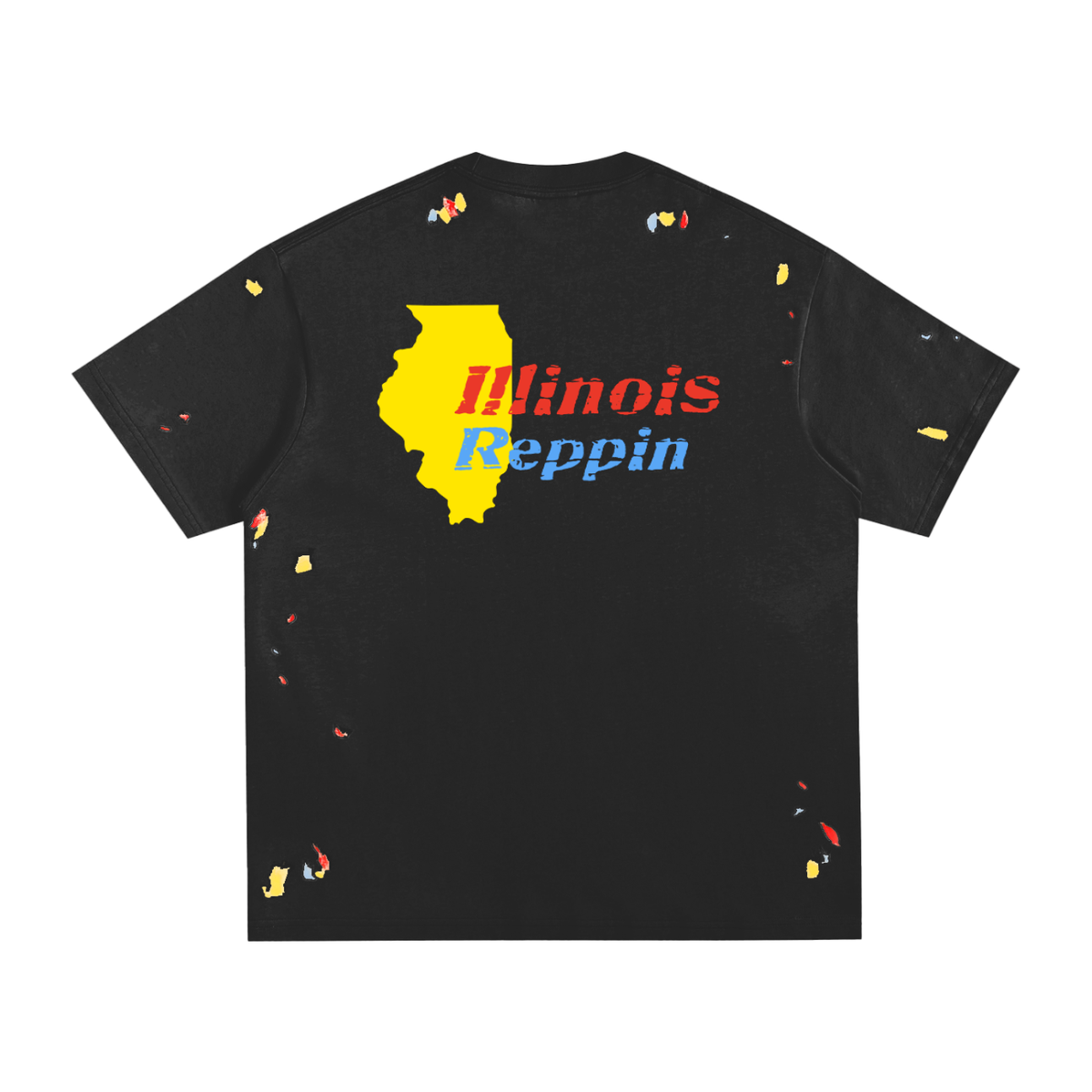 "Illinois"-Paint Splatter T-Shirt