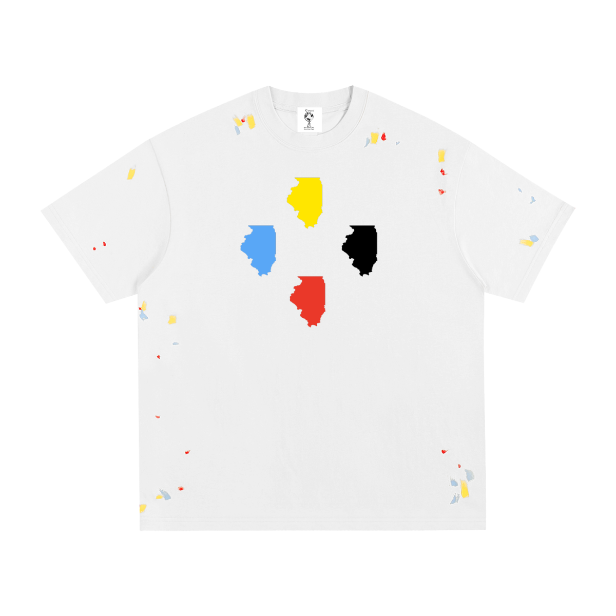 "Illinois"-Paint Splatter T-Shirt