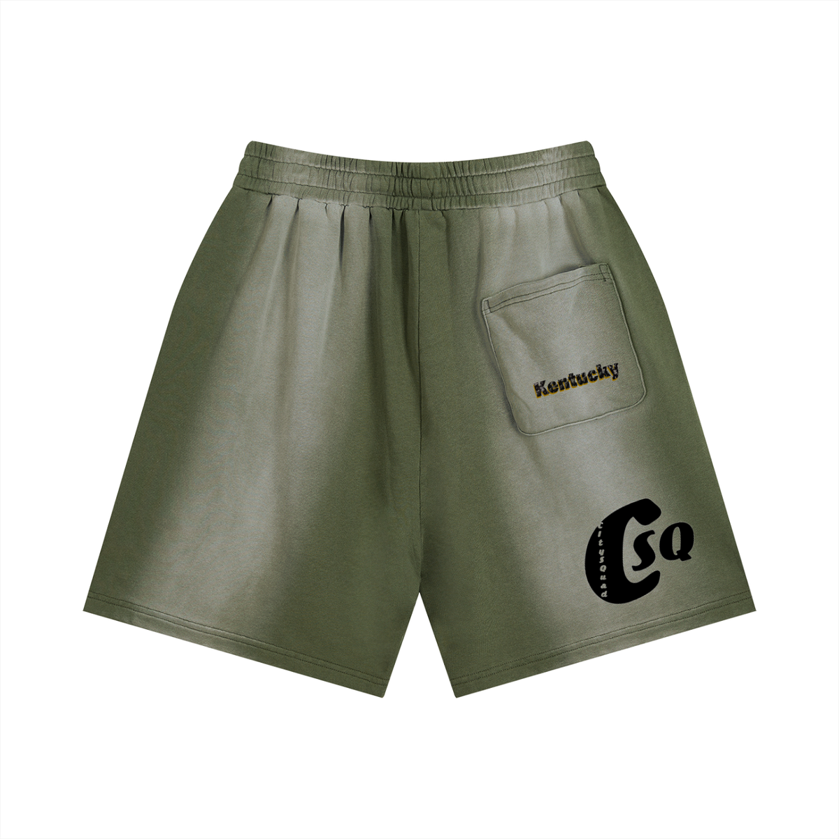 Kentucky-Sun Fade Distressed Shorts