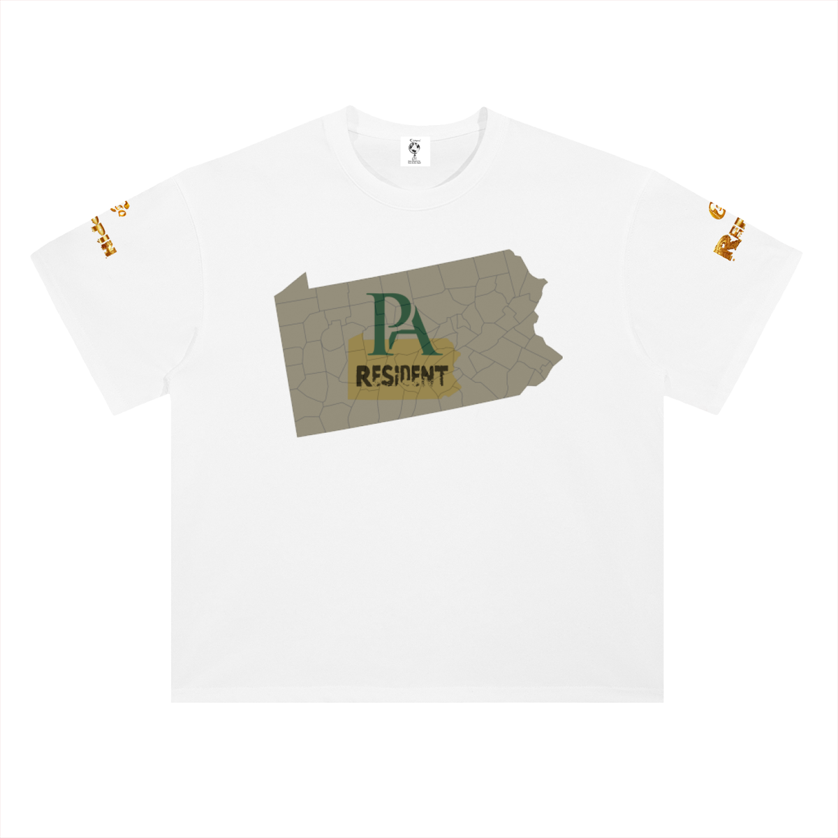 PennsylvaniaResidentCSQReppin-Heavyweight Drop Shoulder Cotton T-Shirt