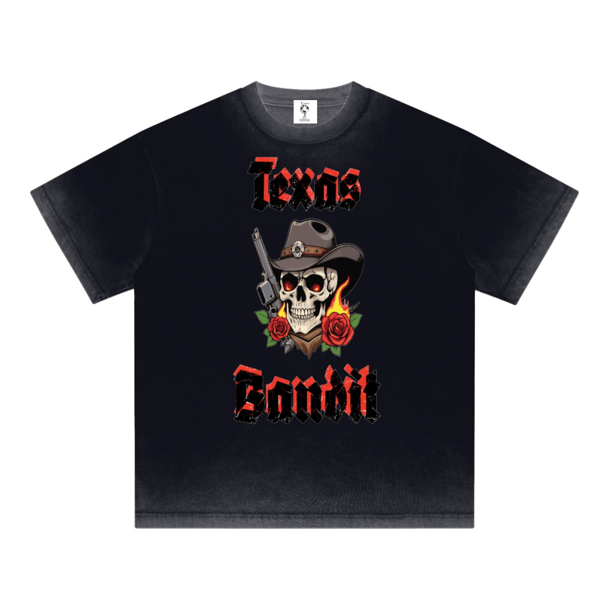TexasBanditReppin-Reverse Dyed Loose Cotton T-Shirt