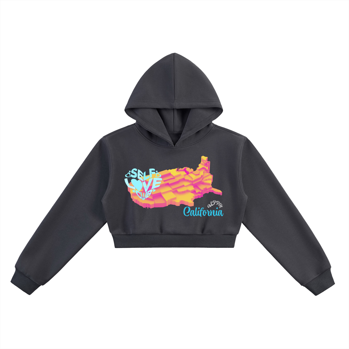 SelfLoveCalifornia-Essential Cropped Hoodie