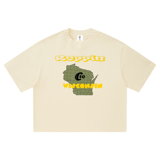 ReppinWisconsinCitiesCodes-Unisex Heavyweight Boxy T-Shirt