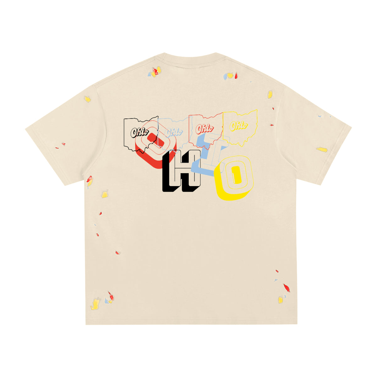 "Ohio"-Paint Splatter T-Shirt
