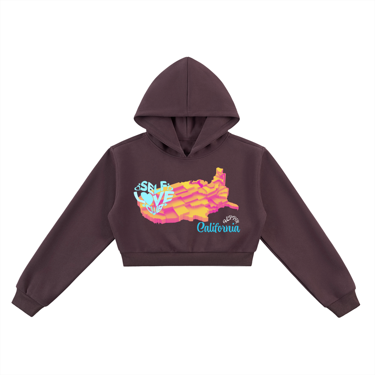 SelfLoveCalifornia-Essential Cropped Hoodie