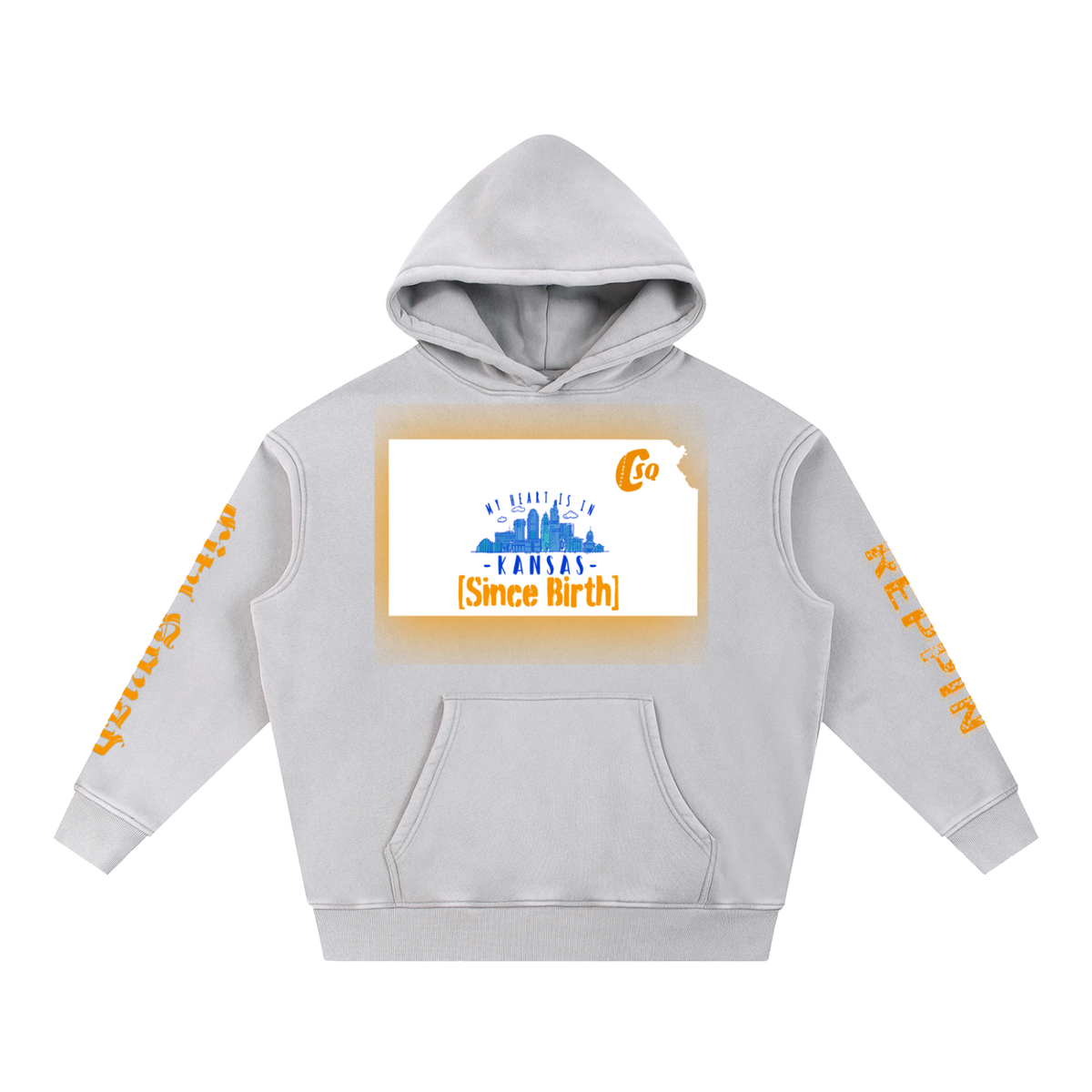 ReppinKansasSinceBirth-Snow Wash Fleece Oversize Hoodie
