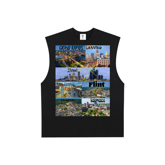 MichiganCitiesPic-Edge Cotton Tank Top