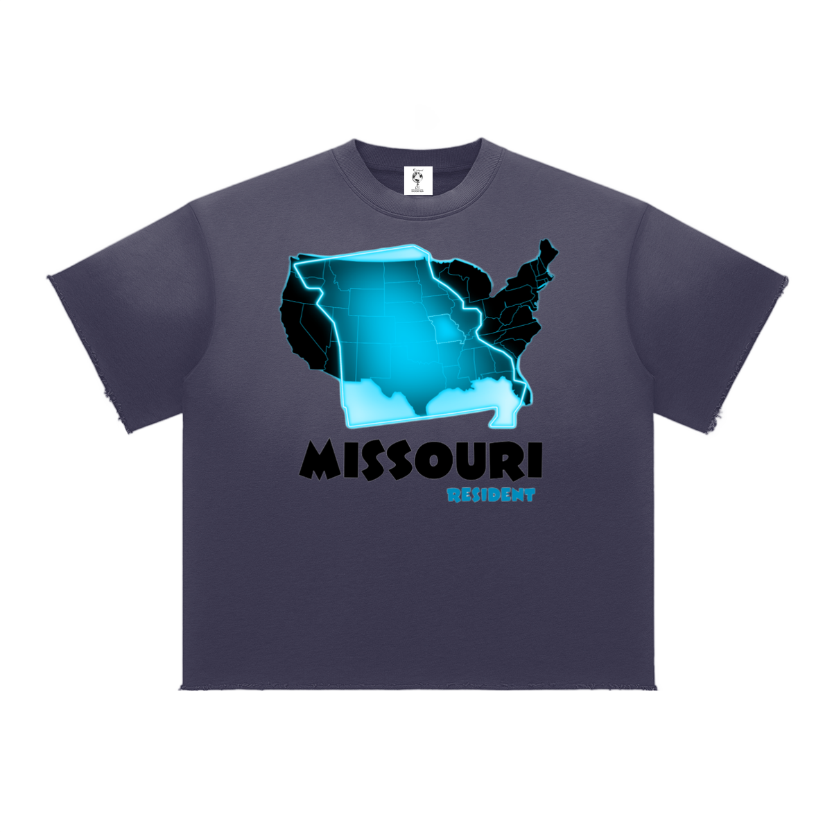 MissouriResidentMens-Sun Fade Raw Edge T-Shirt