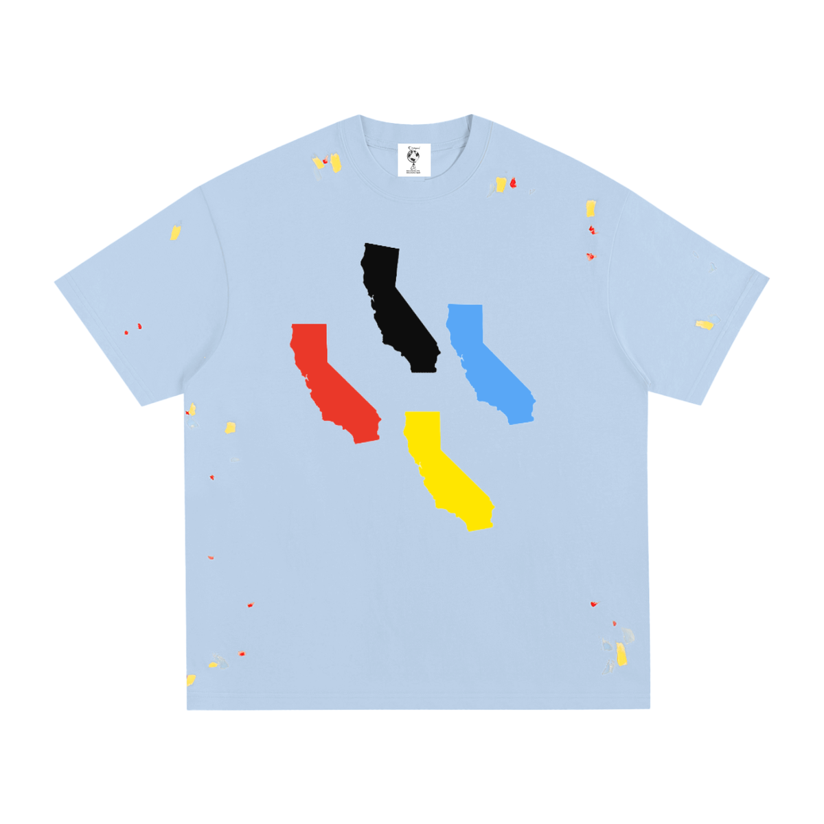 "California"-Paint Splatter T-Shirt