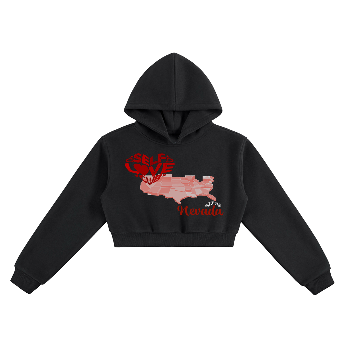 SelfLoveNevada-Essential Cropped Hoodie