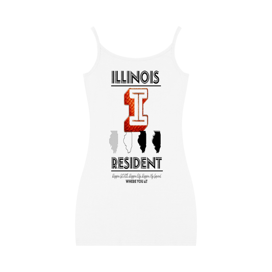 IllinoisResidentRep-Women's Solid Tight Sleeveless Dress