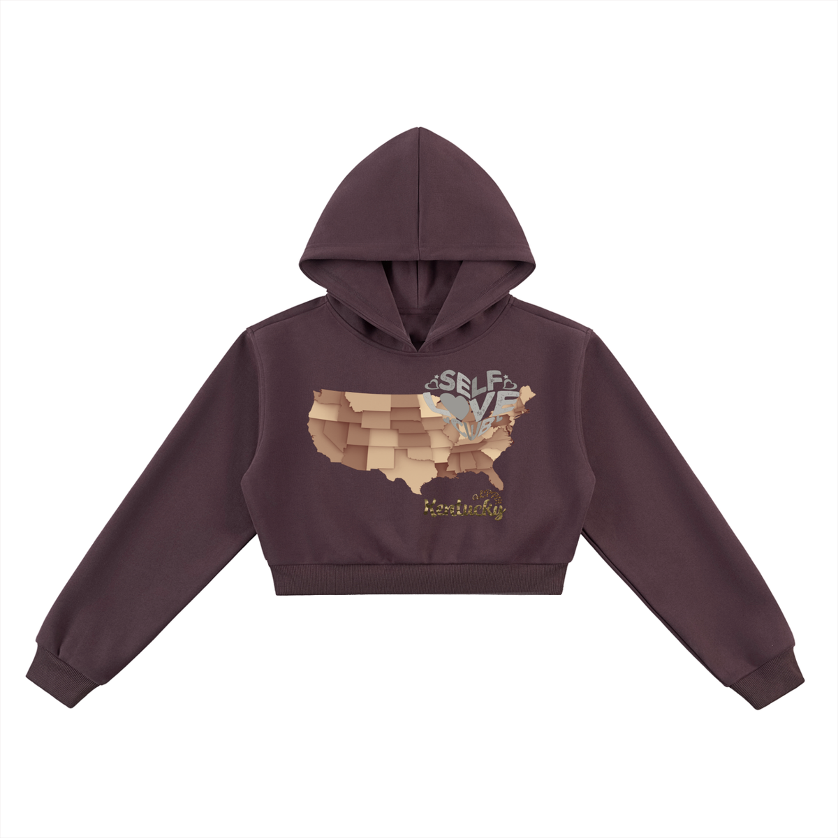 SelfLoveKentucky-Essential Cropped Hoodie