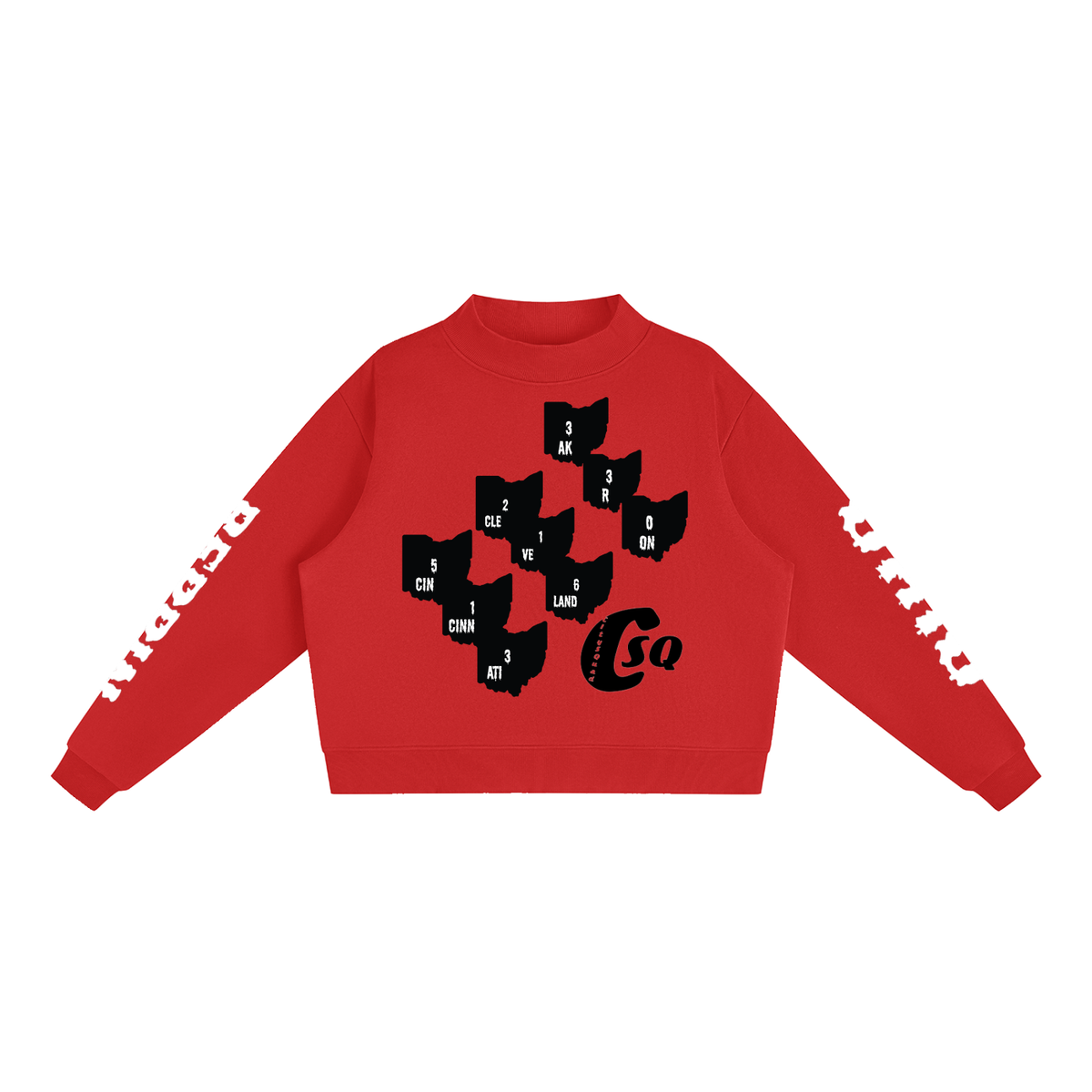 OhioReppinAreaCodes-Essential Fleece Mock-Neck Crew Sweatshirt