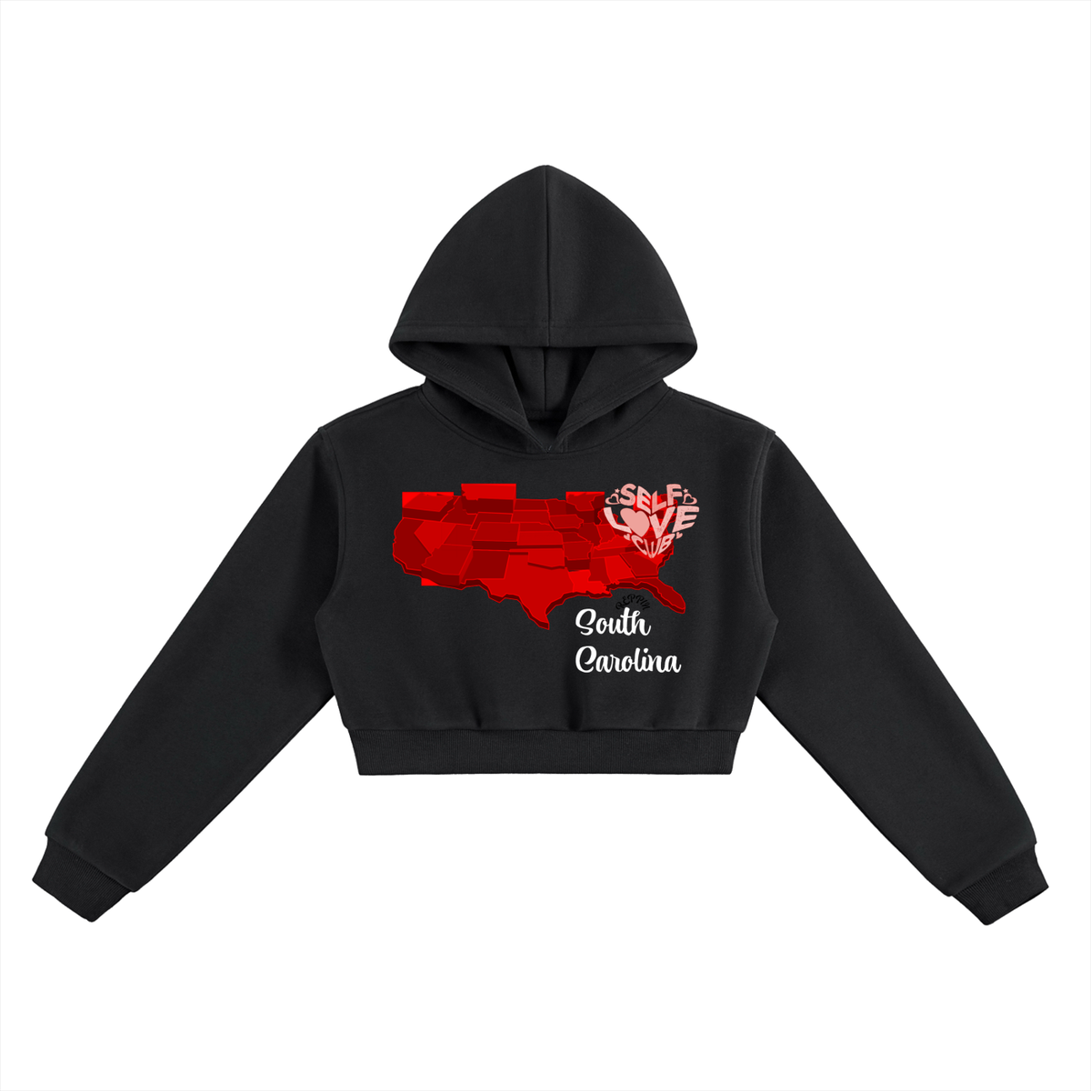 SelfLoveSouthCarolina-Essential Cropped Hoodie