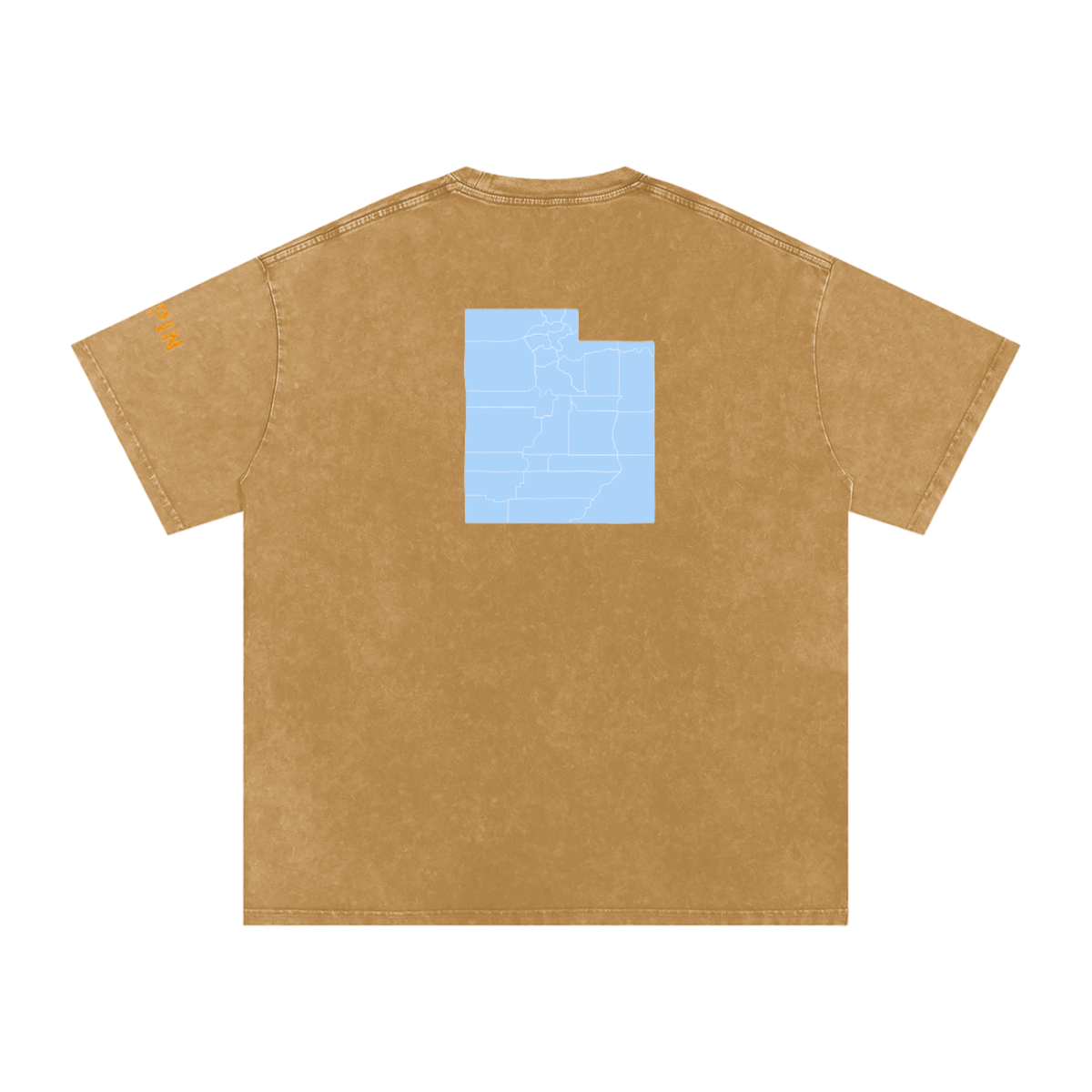 UtahReppinLicensePlate-Snow Washed Oversized Cotton T-Shirt