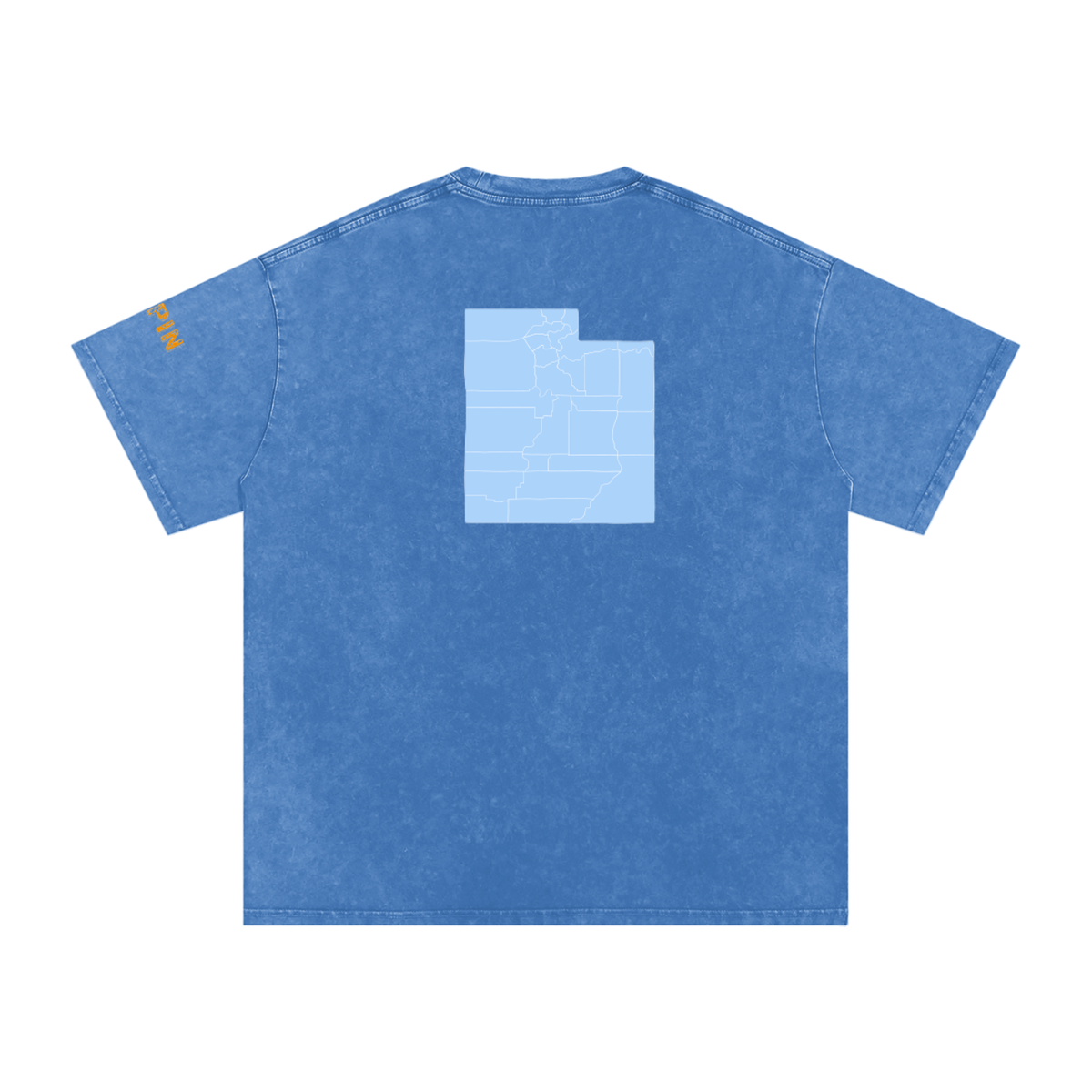 UtahReppinLicensePlate-Snow Washed Oversized Cotton T-Shirt